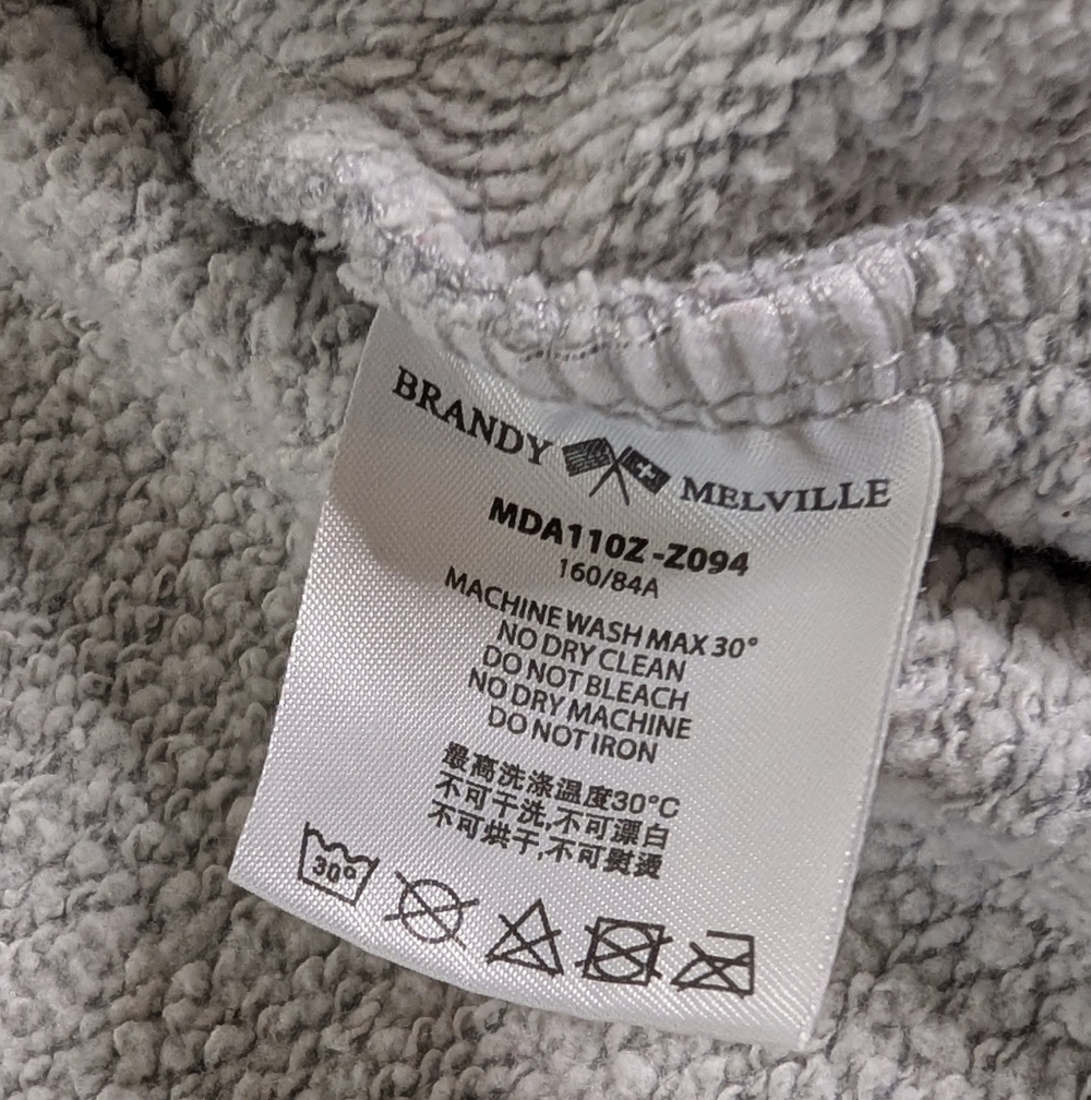Brandy Melville Christy Hoodie Gray Sz OS - Picture 9 of 12